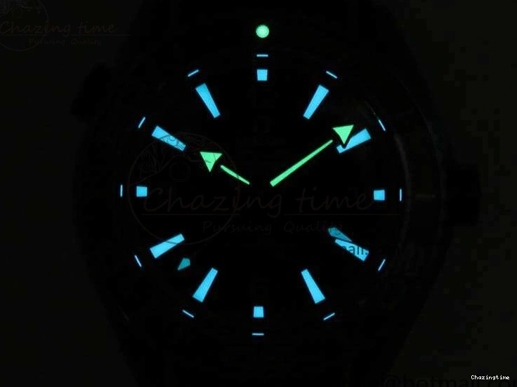 1219 Unique Planet Ocean 45mm GMT Blue DLC Black OMF Best Edition Blue Dial On Blue Gummy Strap A 8123